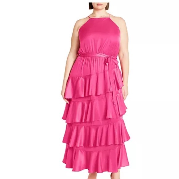 City chic maxi Joelle dress Pink size 18w. New in package - Picture 2 of 6